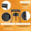 CONCORD 30" Powder Coated Steel Comal Stand with Adjustable Burner
