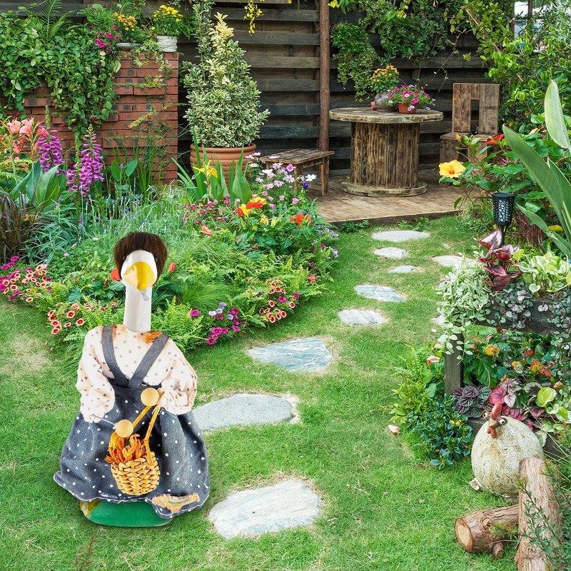 Dansydaisy 3 Pcs Porch Goose Wigs,Porch Goose Outfit Suitable for