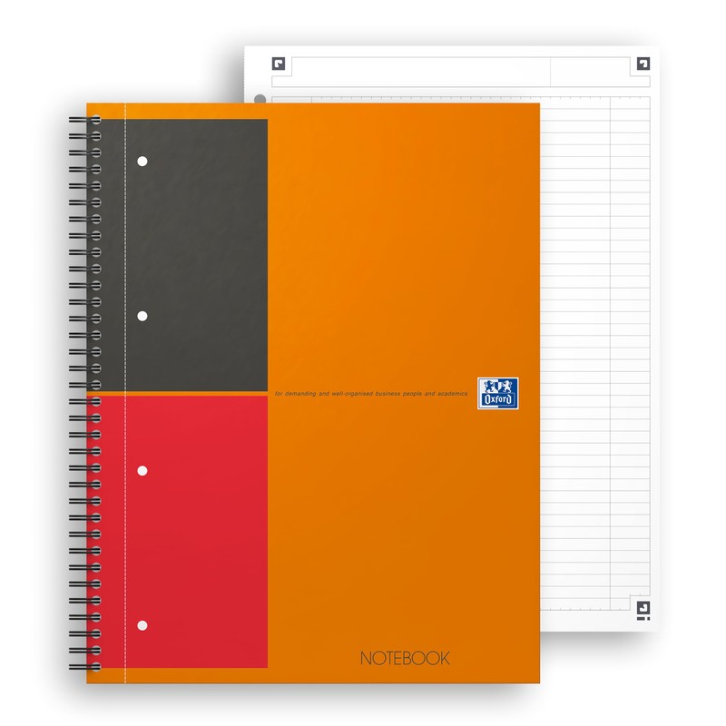 Oxford 100104036 - International Notebook, A4 +, lined, 80 sheets,