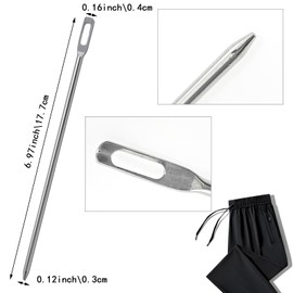 Easy Drawstring Threader Tool Metal, Quick & Easy Drawstring Threader Tool, Replacement Tool Needle for Jackets Swim Trunks Pants Sweatpants Shorts Hoodies, Drawstring Tool