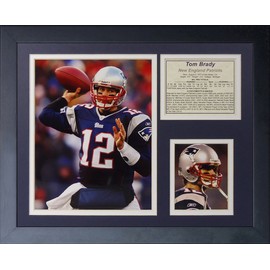 Legends Never Die "Tom Brady Home Framed Photo Collage, 11 x 14-Inch, Black