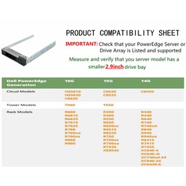 2.5" DXD9H 0DXD9H SAS SATA Hard Drive Tray Caddy for PowerEdge 14th Server R440 R640 R740 R740xd R940 R6415 R7415 R7425 Hot Swap Bracket