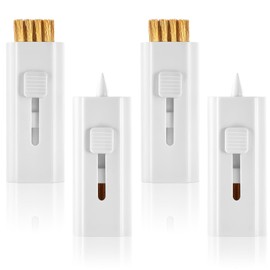 Alrhso 4Pcs Golf Club Brush Retractable Golf Pocket Brush Groove Cleaner Brushes Cleaning Brushes Tool Dual Side Wire Bristle Iron Regrooving Brushs for Men Women Golfer, White