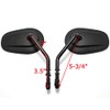 8mm Tapered Motorcycle Teardrop Rearview Short Stem Side Mirrors Replacement