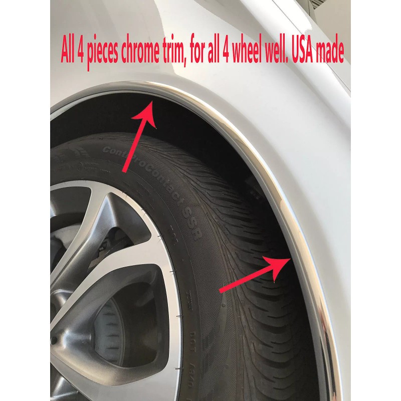 MyFrameAccessory 2002-2018 Mercedes Model 4pc Chrome Wheel Well Fender Trim