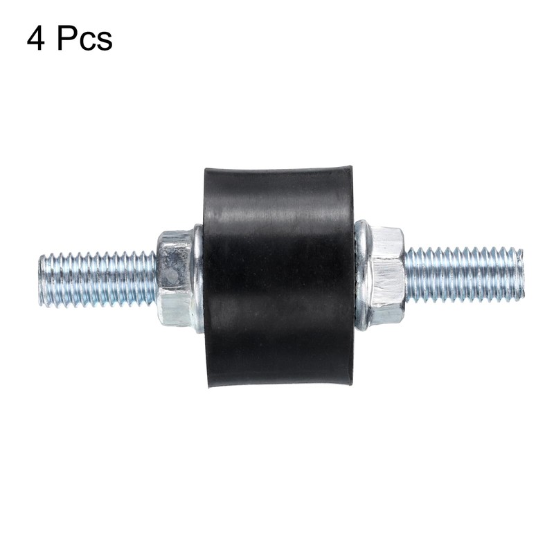 sourcing map 4pcs M8x23mm Rubber Isolator Mounts with Studs 30x20mm