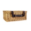Traditional Wicker Basket (Small) with Fastner Straps - Perfect for