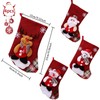 Fengxunzmm 4 Pieces Christmas Stocking, Christmas Stocking, Christmas Decoration Socks,
