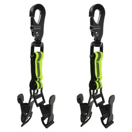 OFFCUP Work Glove Clip, 2PCS Fire Brigade Glove Clip, Glove Holder Clip with Reflective Strips for Belt, Turnout Gear, Firefighter, Guard, Labor Work Clamp Safety (Green)