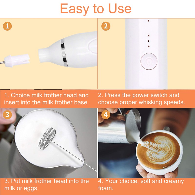 Milk Frother 3Gear MultiFunction Mixer HandHeld Electric Milk Foam Machine