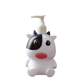 Hyever Frog Cow Cute Cartoon Animal Hand Soap Pump Lotion, Hand Soap, Shampoo, Shower Gel Dispenser, Suitable for Bathrooms, Kitchen Countertops, Bathroom Accessories (Cow)