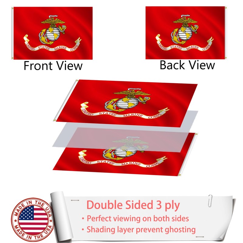 ZK38-USMC-4x6-Bandera de nailon