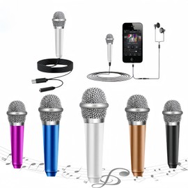 JeMii Type-C Mini Microphone, Portable Vocal Asmr Microphone for Android Voice Video Recording, Singing, Vlogging (Silver)