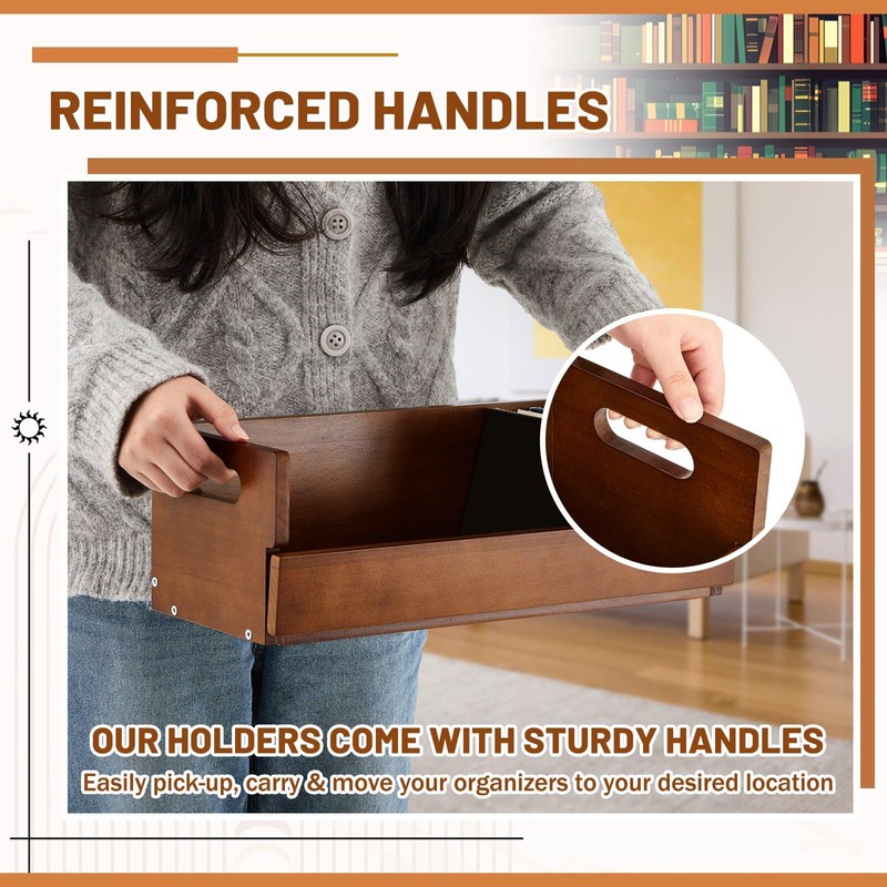CroBlissful 2 Set Wooden CD Storage Box Holder Shelf Cassette
