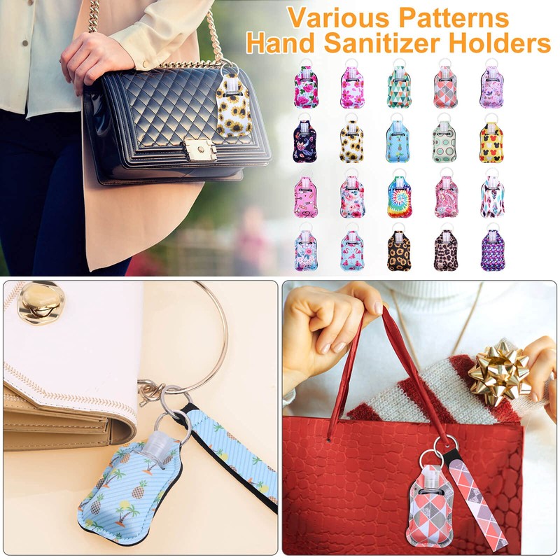 Empty Hand Sanitizer Holders Set 60pcs, Include 20 Portable Refillable