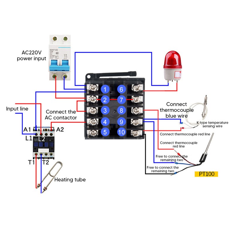 Temperature Controller PID Intelligent Digital Control Instrument K Type Input