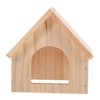 Mipcase Hamster Wooden Hideout House Durable Wooden Small Animal Habitat
