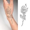 Flame Rose Semi Permanent Temporary Tattoo for Men & Women