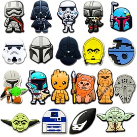 Cartoon Charms for Croc Clog Shoes Decoration, Cartoon Charms Accessories for Adult (Black)