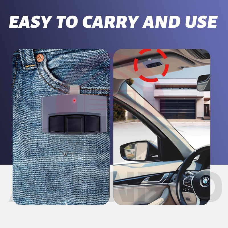 【3-Year-Warranty】 2 for Sears Craftsman Universal Garage Door Opener Remote