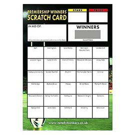 Totally Bonkers - Rugby Union Fundraising Scratch Cards - 30 SQUARE - A6 (148x105mm) -10 Pack - TB0011 - Blind Card