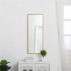 Pemberly Row 36" x 14" Contemporary Metal Frame Mirror in