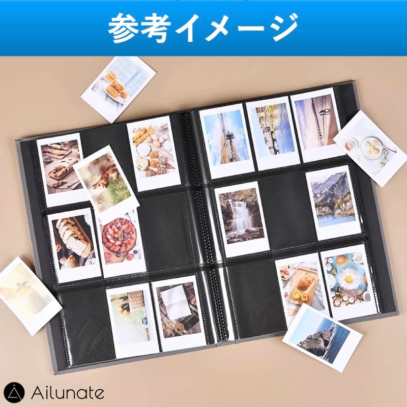 Ailunate Album, Large Capacity, File Holder, Polaroid Case, Storage, Intax
