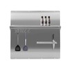 Stainless Backsplash Behind Stove With Shelf, 30 x 30.7 Inch
