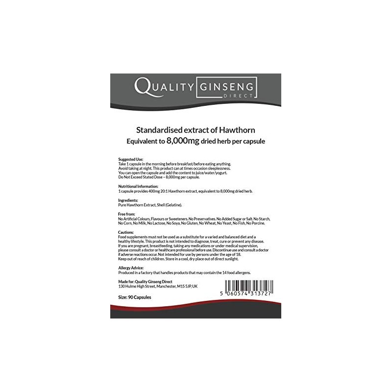 Hawthorn - 8,000mg Capsules - Powerful Formula (90 Capsules)