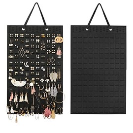 Hanging Earrings Organizer, Resovo Wall Earring Holder, Holds Up To 300 Pairs, Compact Design, Soft Material, Earring Hanger Wall Mount Earring Display Hanging Organizer for Women Girls -1 Pack