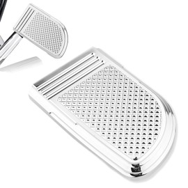 Eagwinger Brake Pedal Cover Pad Compatible with Harley Road Glide Deluxe FL Softail Touring Heritage Springer Fat Boy FLD Trike Road King (Arc Chrome)