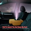 Car Armrest Pad with LED Starry Sky Light, Dual Type-C