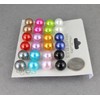 Ball Post Earrings 12 Pair Big Faux Pearl Bead Stud
