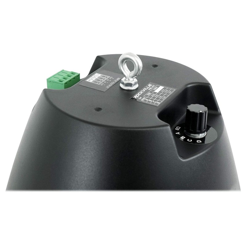 Rockville PEN-65T 6.5" 70V Hanging Pendant Speaker, Black, Easy Install,