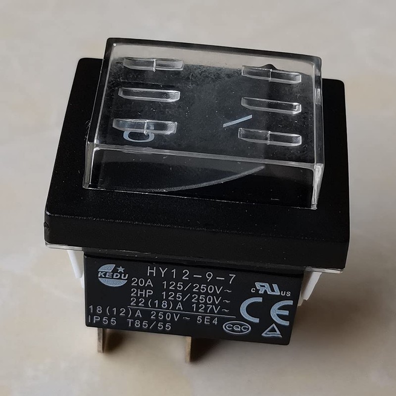 2Pieces KEDU HY12-9-7 Rocker Switch Push Button Switches for Household