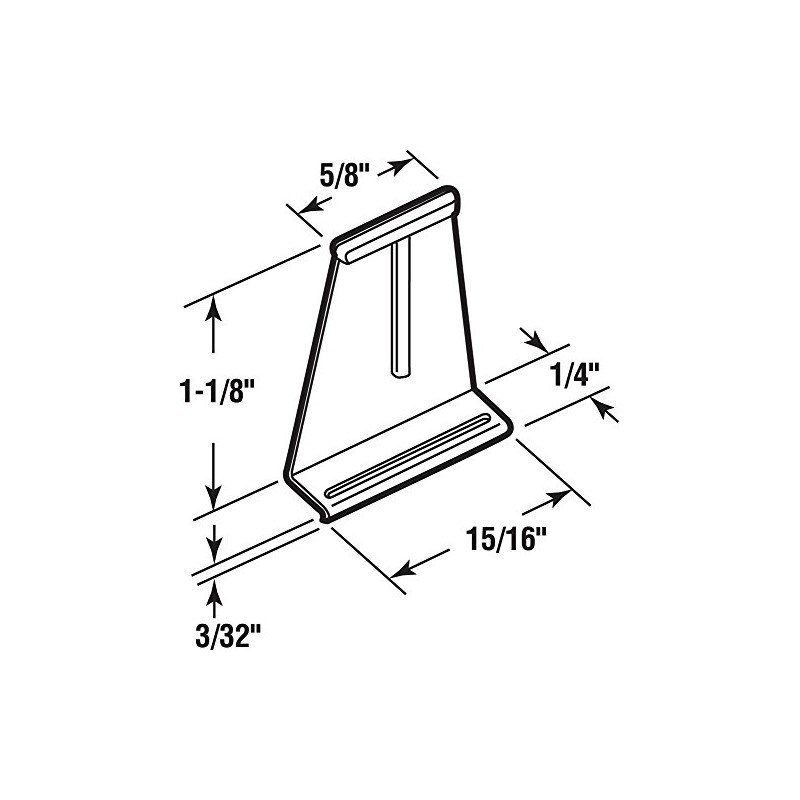Prime-Line L 5525 Screen Lift Tabs, Universal, White Plastic (6