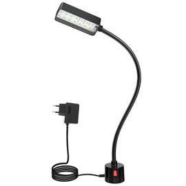 S SHUN CAN DA LED Magnetic Work Light 21 LEDs 300 mm Flexible Gooseneck Lamp 500 Lumens 220 Volt Sewing Machine Lathe Milling Drill Industrial Lighting (5W)