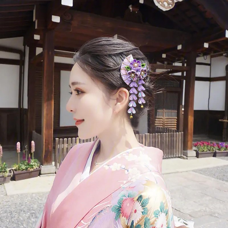 Fermagli per capelli giapponesi per ragazze - Carino kimono -