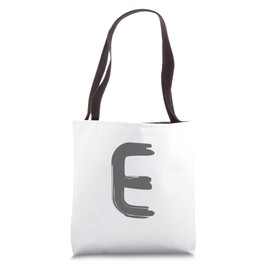 Creative Bold Dark Grey Letter E - Alphabet - Marker Design Tote Bag