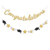 Vofrise Congratulations Banner Gold Graduation Decorations Class of 2025 Prestrung