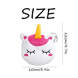 SURALIN 2 Pack Unicorn Soft Plush Purse for Women and Girls, Plush Purse, Cartoon Key Bag Organiser, Suitable for Kids and Adults, ['pink', 'blue']
