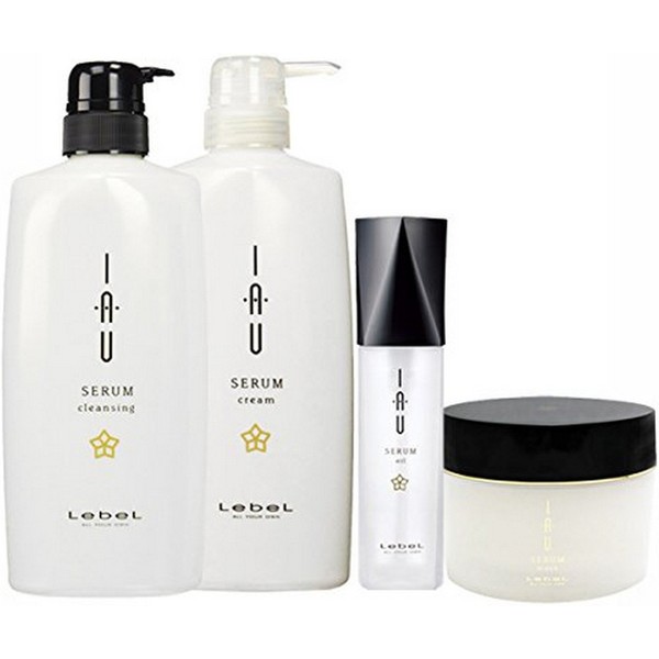 Lebel Io Serum Cleansing (Shampoo) 20.3 fl oz (600 ml) + Cream (Treatment) 20.3 fl oz (600 ml) + Mask 6.1 oz (170 g) + Oil Essence 3.4 fl oz (100 ml) Set of 4