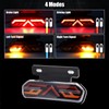 NWpangu 12V Motorcycle Tail Light Multi-Function Rear Light Universal LED