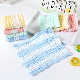 8 Pack Muslin Burp Cloths 100% Cotton 6 Layers Large 10''×20'' Thickened Baby Burp Cloths Muslin Ultra Soft, Highly Absorbent, Newborn Towel (Multiple Colors)