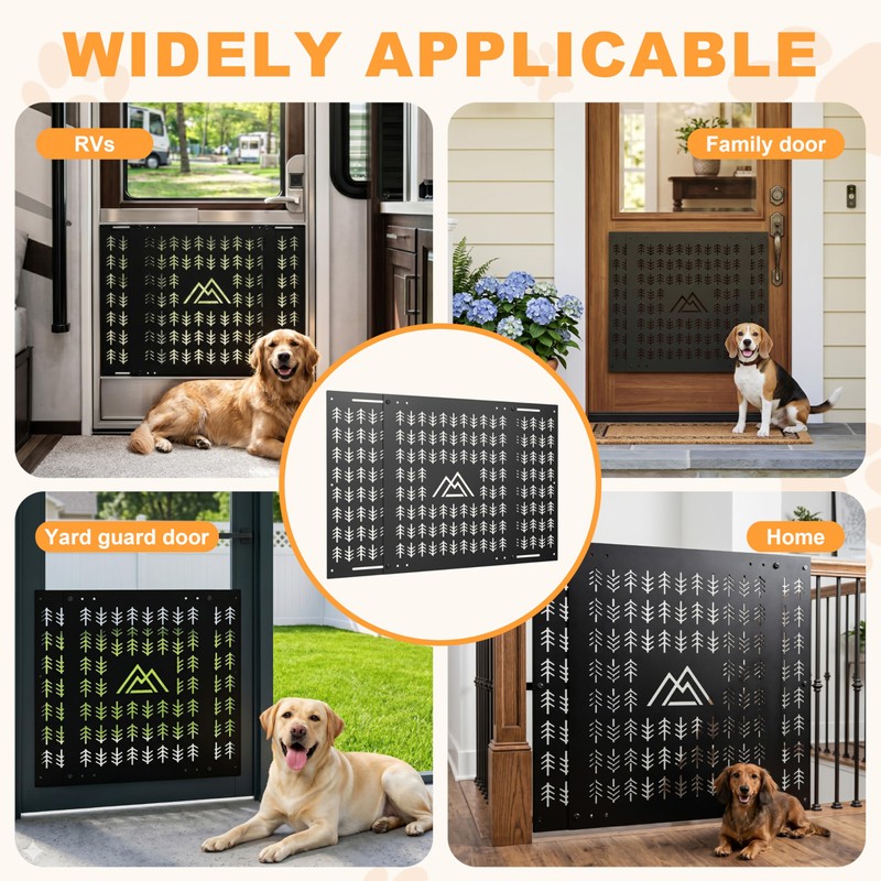KIKIRV RV Screen Door Protector for Dogs Adjustable RV Entry