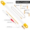 50' Fiberglass Cable Wire Running Rod Coaxial Electrical Connectable Fish