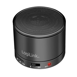 LogiLink Bluetooth 5.3 Speaker with Built-In Microphone, FM Radio and MicroSD Card Reader, Black