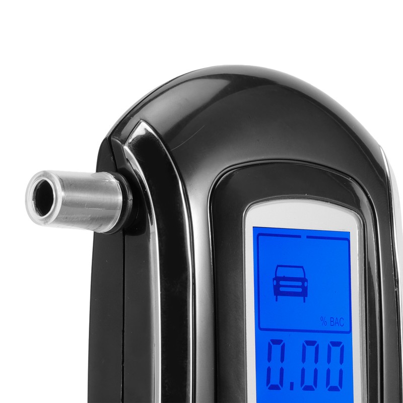 LCD Digital Breath Tester Mini Portable Blowing Type Professional Breathalyzer