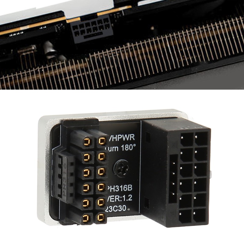 ATX 16Pin Male to 16pin Female 180 Degree Angled Adapter