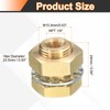 sourcing map 4Pcs Brass Bulkhead Fitting NPT 1/8" Female Double